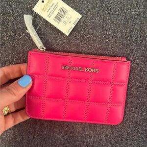 Michael Kors Vibrant Pink Card Holder NWT